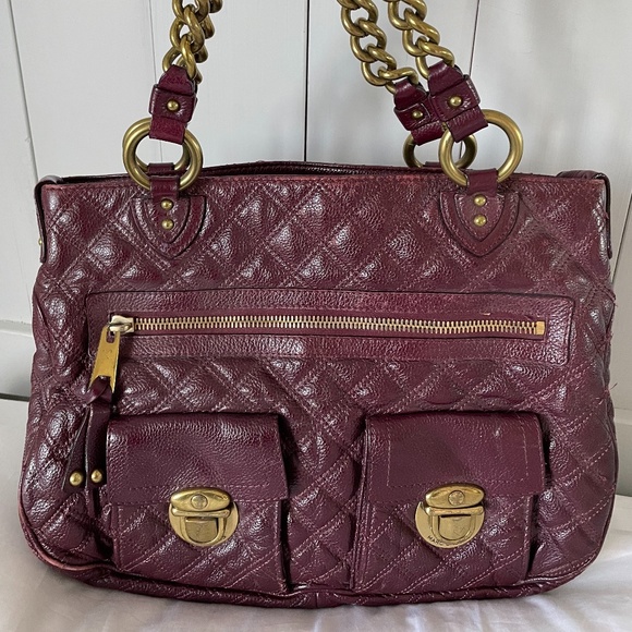 Purple Quilted Marc Jacobs Stella Bag - Picture 1 of 12